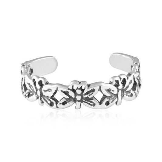Butterflies Sterling Silver Toe Ring | Fashion Hut Jewelry