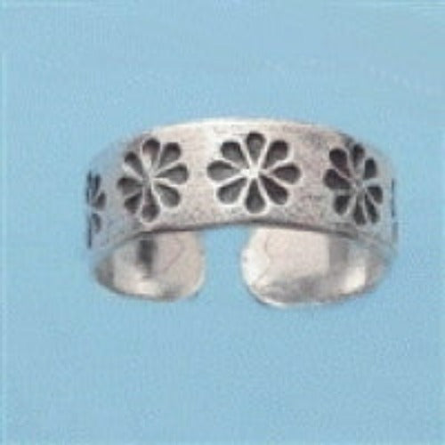 Daisy Sterling Silver Toe Ring | Fashion Hut Jewelry