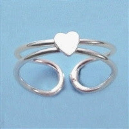 Sterling Silver Toe Ring with Heart | Fashion Hut Jewelry