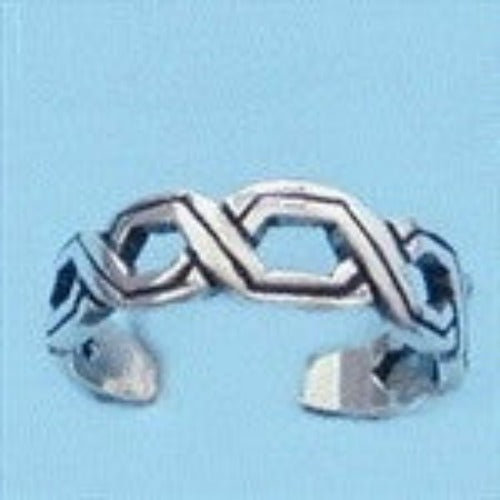 Braid Design Sterling Silver Toe Ring | Fashion Hut Jewelry