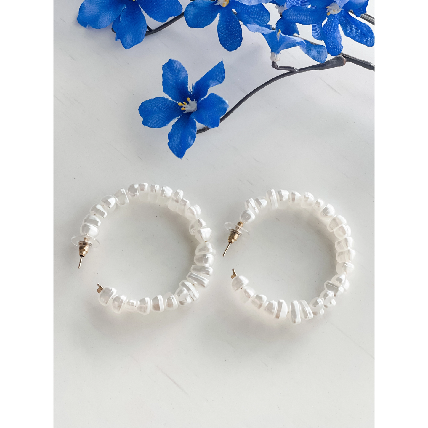 "Twirls N Pearls" Hoop Earrings | Fashion Hut Jewelry