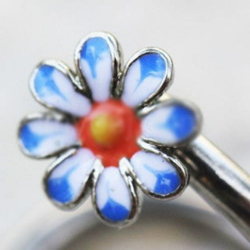 316L Stainless Steel Daisy Flower Cartilage Twist Jewelry | Fashion Hut Jewelry