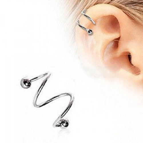 316L Surgical Steel Double Coil Twist | Fashion Hut Jewelry