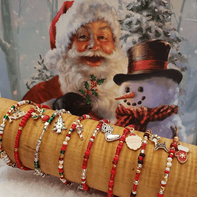 Christmas Memory Wire Bracelets | Fashion Hut Jewelry